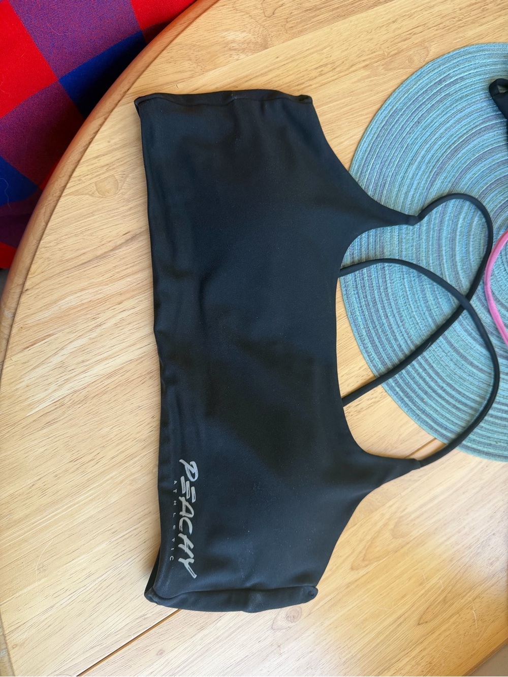 Strappy Back Sports Bra - Black - Picture 5 of 10